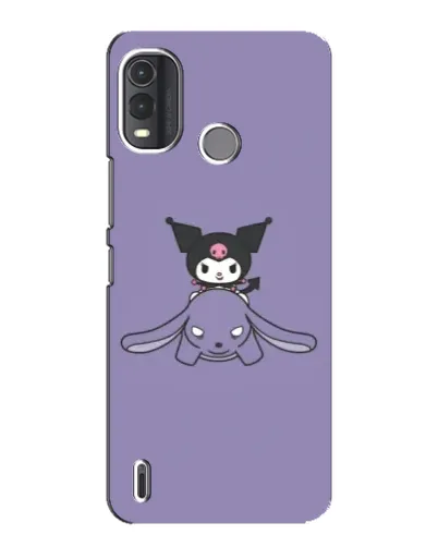 Чехол для Nokia G11 Plus с картинкой «Kuromi на лиловом фоне»
