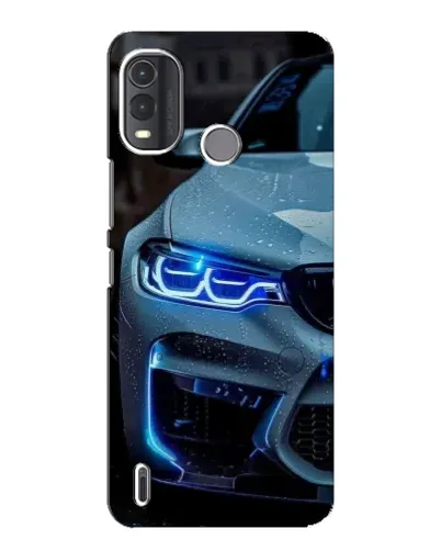 Чехол для Nokia G11 Plus с картинкой «Взгляд BMW с синими фарами»
