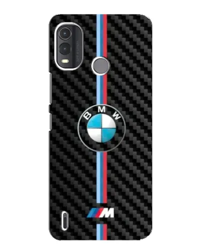 Чехол для Nokia G11 Plus с картинкой «Эмблема BMW и карбон»