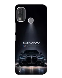 Чехол для Nokia G11 Plus с картинкой «BMW сквозь ночной город»