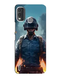 Чехол для Nokia G11 Plus с картинкой «PUBG — реалистичный герой»