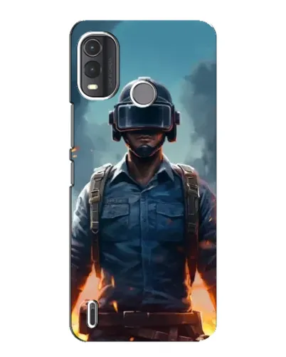 Чехол для Nokia G11 Plus с картинкой «PUBG — реалистичный герой»