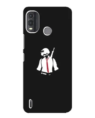 Чехол для Nokia G11 Plus с картинкой «PUBG — силуэт воина»
