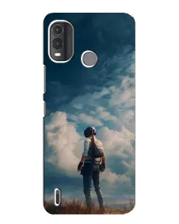 Чехол для Nokia G11 Plus с картинкой «Герой PUBG на скале»
