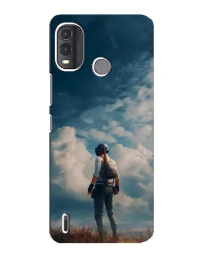 Чехол для Nokia G11 Plus с картинкой «Герой PUBG на скале»