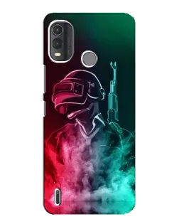 Чехол для Nokia G11 Plus с картинкой «PUBG — огненный воин»