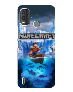 Чехол для Nokia G11 Plus с картинкой «Minecraft ледяной мир»
