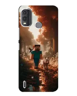 Чехол для Nokia G11 Plus с картинкой «Стив в лесу»