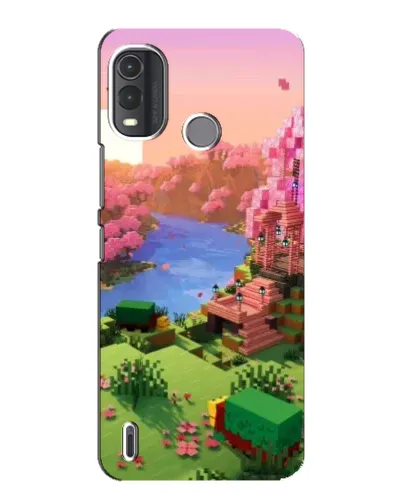Чехол для Nokia G11 Plus с картинкой «Розовое дерево Minecraft» Чехол для Nokia G11 Plus с картинкой «Розовое дерево Minecraft»