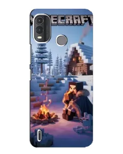 Чехол для Nokia G11 Plus с картинкой «Зимний Minecraft»