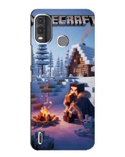 Чехол для Nokia G11 Plus с картинкой «Зимний Minecraft» Чехол для Nokia G11 Plus с картинкой «Зимний Minecraft»