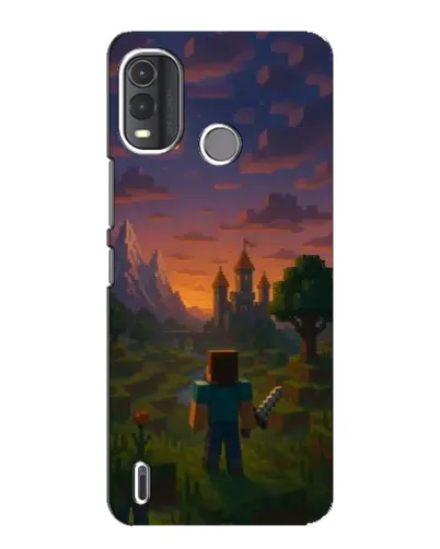 Чехол для Nokia G11 Plus с картинкой «Стив у башни» Чехол для Nokia G11 Plus с картинкой «Стив у башни»