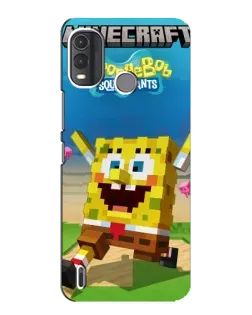 Чохол для Nokia G11 Plus з картинкою «Губка Боб Minecraft»