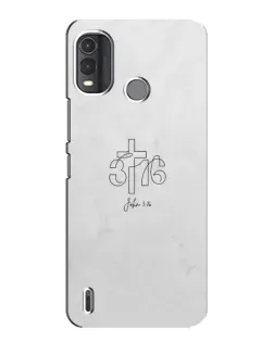 Чохол для Nokia G11 Plus з картинкою «Івана 3:16 Хрест»