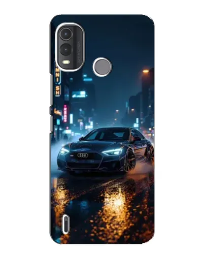 Чехол для Nokia G11 Plus с картинкой «Ночной город и Audi»