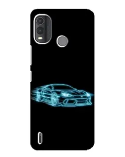 Чохол для Nokia G11 Plus з картинкою «Неоновий контур Lamborghini»