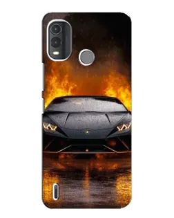 Чохол для Nokia G11 Plus з картинкою «Lamborghini у вогні»