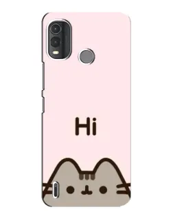 Чехол для Nokia G11 Plus с картинкой «Пушин говорит Hi» Чехол для Nokia G11 Plus с картинкой «Пушин говорит Hi»