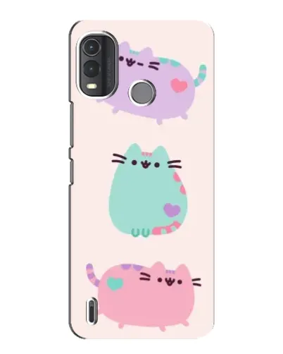 Чехол для Nokia G11 Plus с картинкой «Pusheen трио»