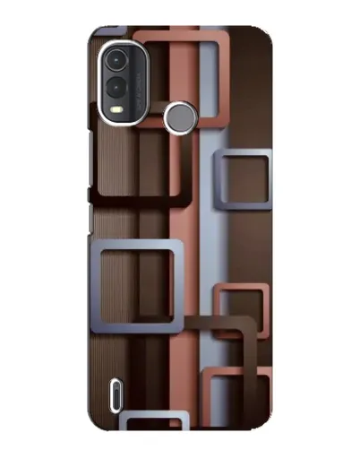 Чохол для Nokia G11 Plus з картинкою «Коричневі об'ємні квадрати» Чохол для Nokia G11 Plus з картинкою «Коричневі об'ємні квадрати»