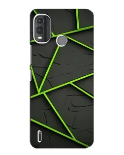 Чохол для Nokia G11 Plus з картинкою «Зелені геометричні лінії»