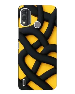 Чохол для Nokia G11 Plus з картинкою «Чорне жовте переплетення»