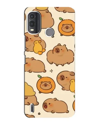 Чехол для Nokia G11 Plus с картинкой «Капибары с апельсинами»
