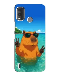 Чехол для Nokia G11 Plus с картинкой «Морская капибара»