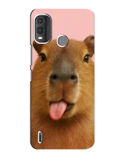 Чехол для Nokia G11 Plus с картинкой «Капибара с языком»