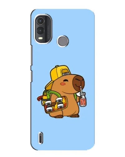 Чехол для Nokia G11 Plus с картинкой «Капибара на скейте»