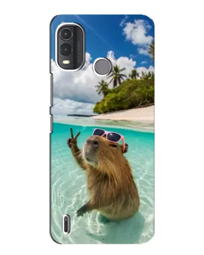 Чехол для Nokia G11 Plus с картинкой «Капибара на море»