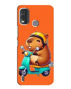 Чехол для Nokia G11 Plus с картинкой «Капибара на скутере»