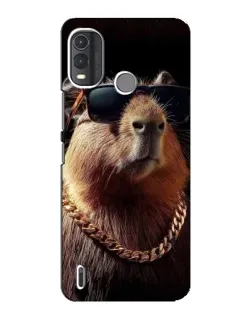 Чехол для Nokia G11 Plus с картинкой «Капибара золотая цепь»