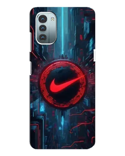 Чехол для Nokia G11 с картинкой «Техногенный стиль Nike»