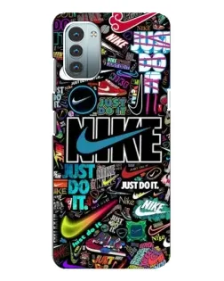 Чехол для Nokia G11 с картинкой «Яркий коллаж Nike»