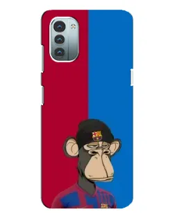 Чохол для Nokia G11 з картинкою «Bored Ape — фанат Барси»
