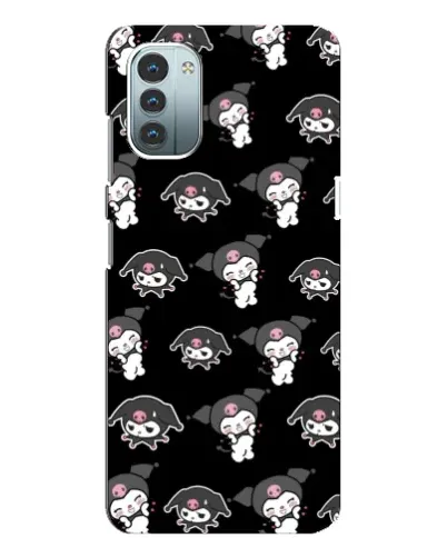 Чехол для Nokia G11 с картинкой «Черный паттерн Kuromi» Чехол для Nokia G11 с картинкой «Черный паттерн Kuromi»