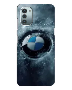 Чехол для Nokia G11 с картинкой «Логотип BMW — лед»