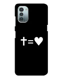 Чохол для Nokia G11 з картинкою «Хрест та Серце»