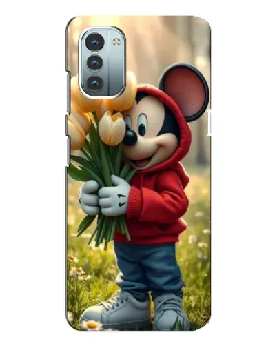 Чехол для Nokia G11 с картинкой «Микки с тюльпанами» Чехол для Nokia G11 с картинкой «Микки с тюльпанами»