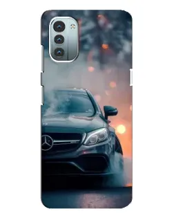 Чехол для Nokia G11 с картинкой «Mercedes — ночной город»
