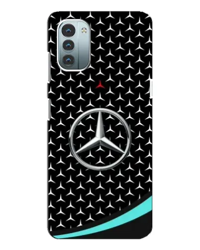 Чехол для Nokia G11 с картинкой «Mercedes — бирюзовый акцент»