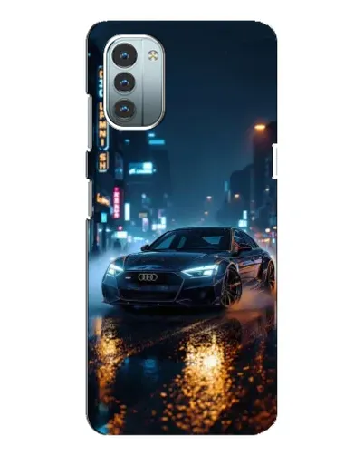Чехол для Nokia G11 с картинкой «Ночной город и Audi»