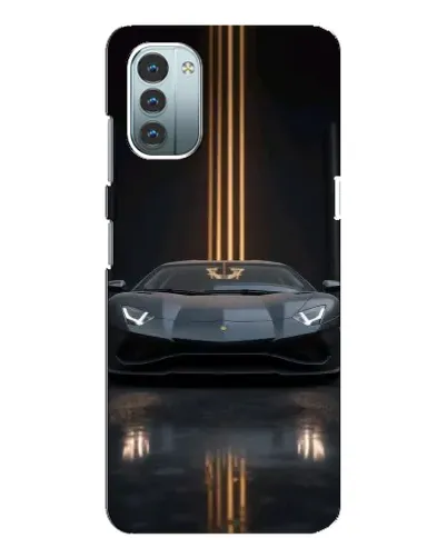 Чехол для Nokia G11 с картинкой «Lamborghini золотые линии»