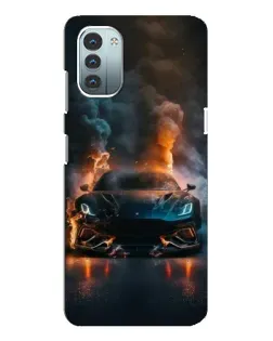 Чехол для Nokia G11 с картинкой «Lamborghini дымная эстетика»