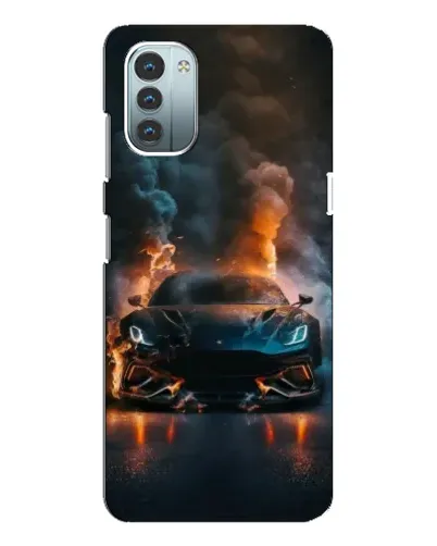 Чехол для Nokia G11 с картинкой «Lamborghini дымная эстетика»