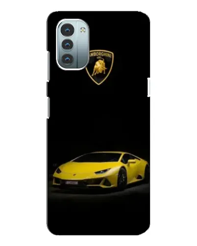Чехол для Nokia G11 с картинкой «Lamborghini желтый акцент»