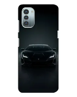Чехол для Nokia G11 с картинкой «Черный Lamborghini Aventador»