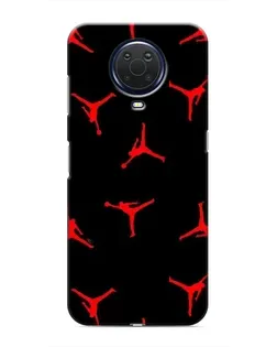 Чехол для Nokia G20 с картинкой «Jordan Red Pattern»