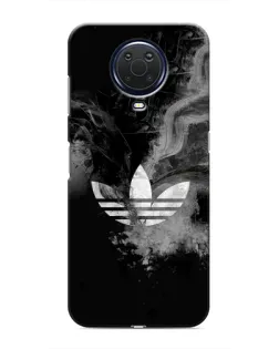 Чехол для Nokia G20 с картинкой «Абстрактный дым Adidas»
